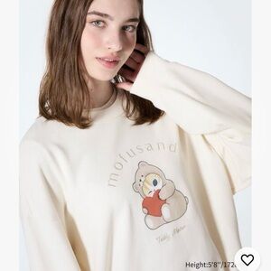 Woman’s Uniqlo Mofusand Teddy Meow Sweatshirt Pullover Large